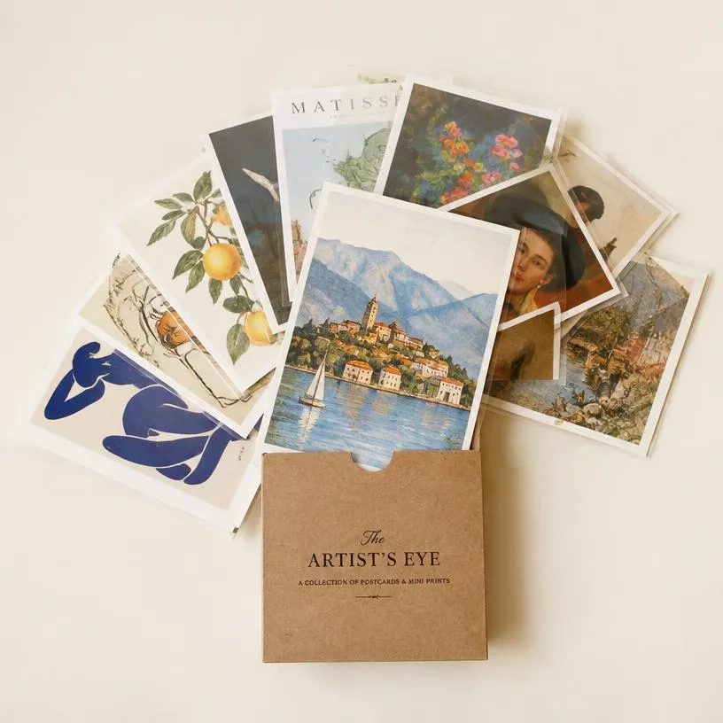 Collector postcard & mini-print sets printed by Messketeers