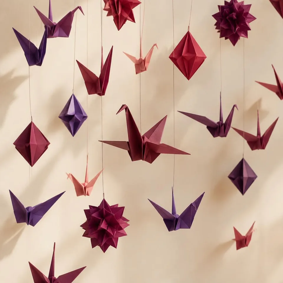 Origami-based decor printed by Messketeers