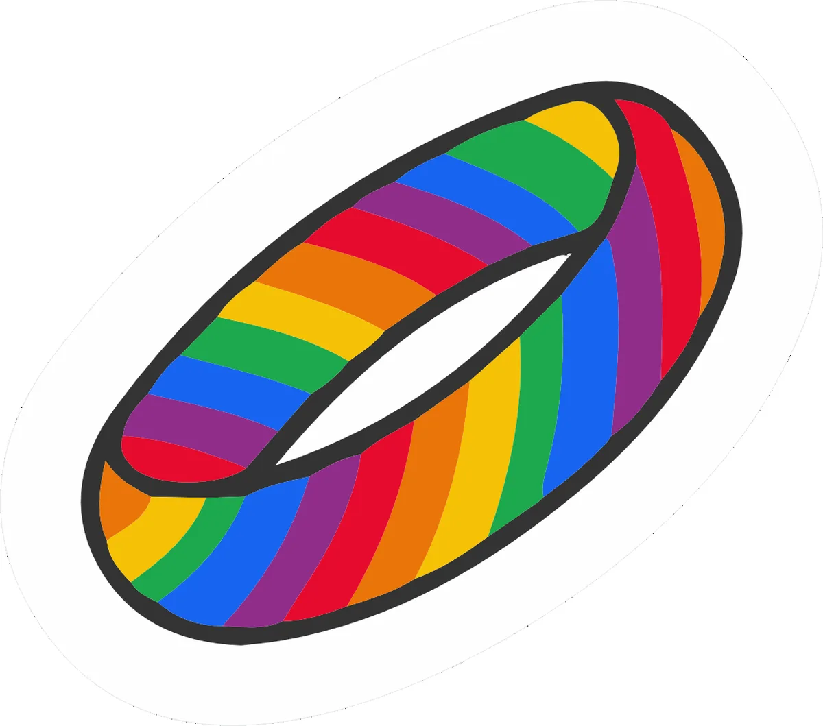 Rainbow ring sticker design