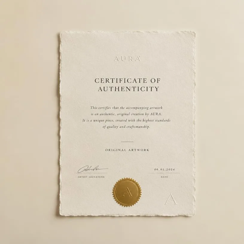 Certificates of authenticity — illustrative product example