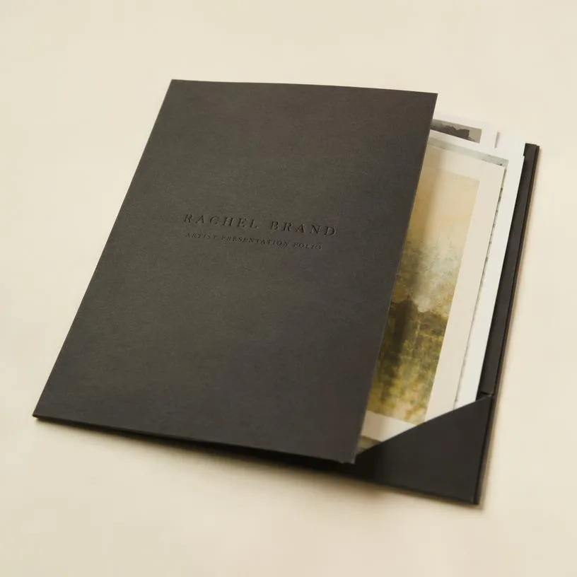 Artist presentation folios — illustrative product example