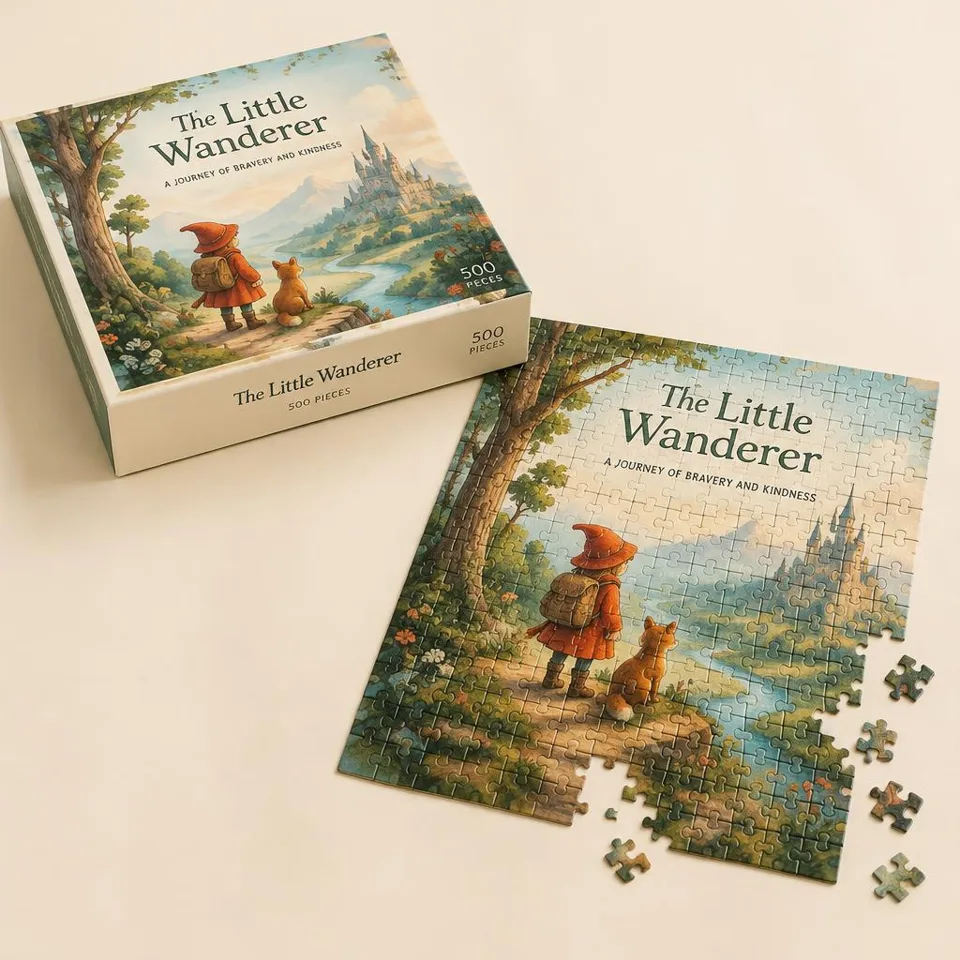 Custom storybook jigsaw puzzles printed by Messketeers